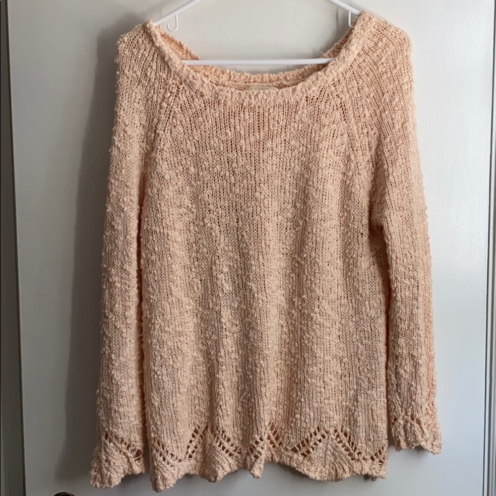 Super cute light peach colored sweater